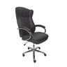 Cadeira de escritório presidente com estofado em PU e base cromada W80 - GRP Comercial