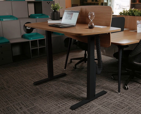 Mesa elétrica orgânica com caixa de tomadas direita 72 a 119A X 140L X 70P
