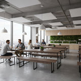 Mesa para Refeitório 6 Lugares c/2 Bancos 3 Lug. em MDF com Estrutura Metálica 180L x 72P