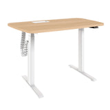 Mesa elétrica orgânica com caixa de tomadas esquerda 72 a 119A X 140L X 70P