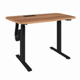 Mesa elétrica orgânica com caixa de tomadas esquerda 72 a 119A X 160L X 70P