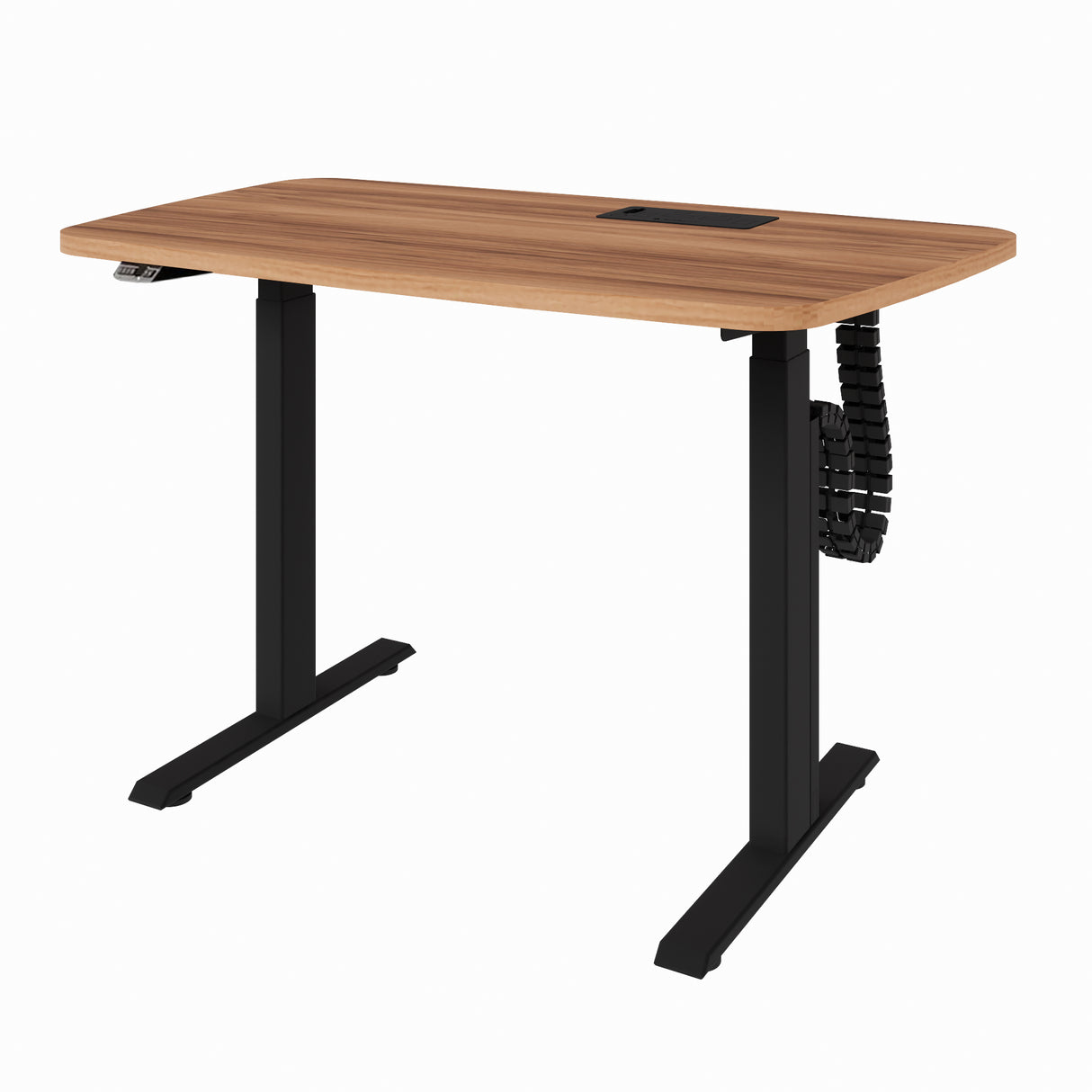 Mesa elétrica orgânica com caixa de tomadas direita 72 a 119A X 160L X 70P